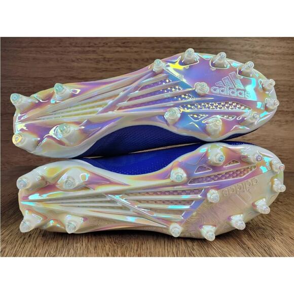 Adidas Men's Adizero Scorch 2 SM Football Cleats Blue White GZ0403 Size 12.5 - Picture 5 of 5